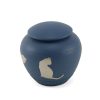Silhouette Cat Metal Urn