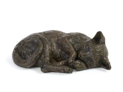 Resting Cat Bronze Urn - Image 2