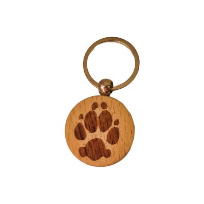 Paw Print Engraved Keychain