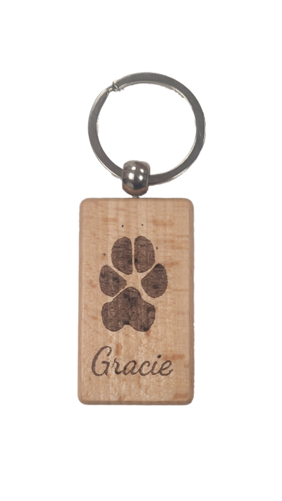 Paw Print Engraved Keychain - Image 2